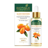 Biotique Glow Restore Grapeseed & Sea Buckthorn Treatment Oil - Safuron